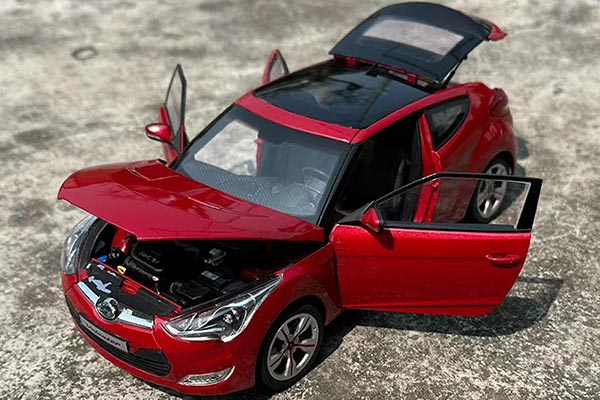 1/18 Hyundai Veloster diecast model in Red