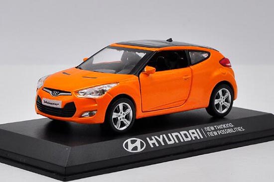 1/38 Hyundai Veloster diecast car in Orange