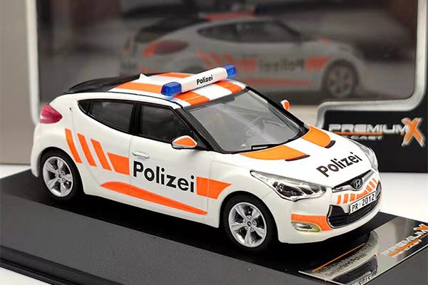 1/43 scale Hyundai Veloster diecast model police car