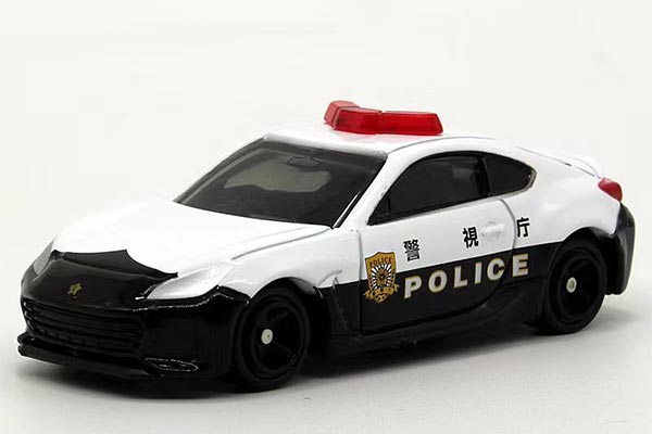 Police Subaru BRZ Toy in White-Black